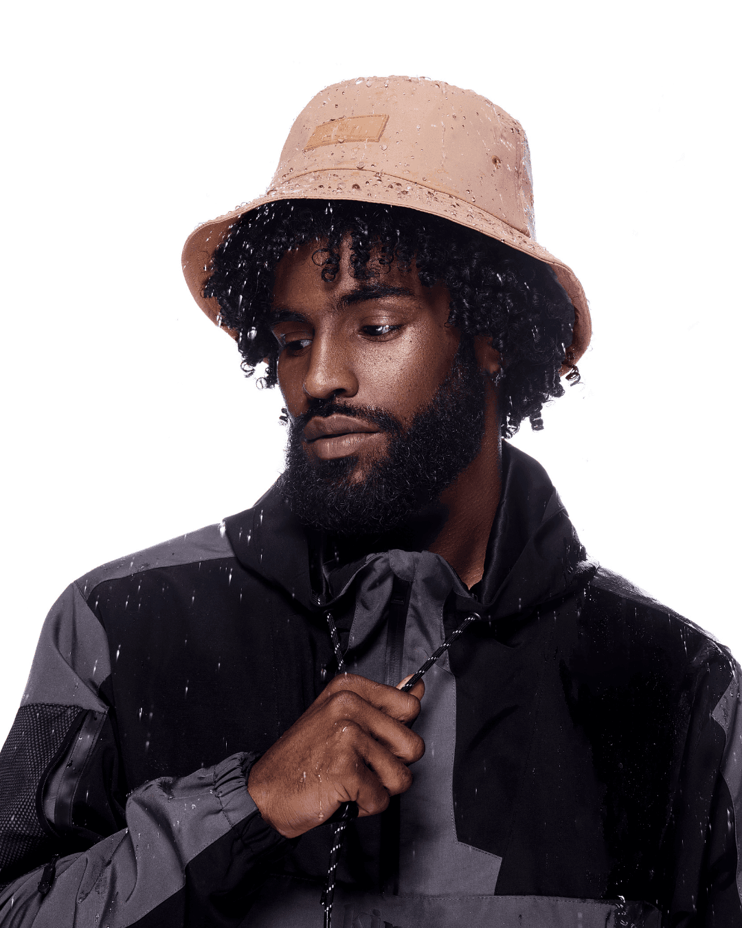 Tan Waterproof Satin Lined Bucket Hat