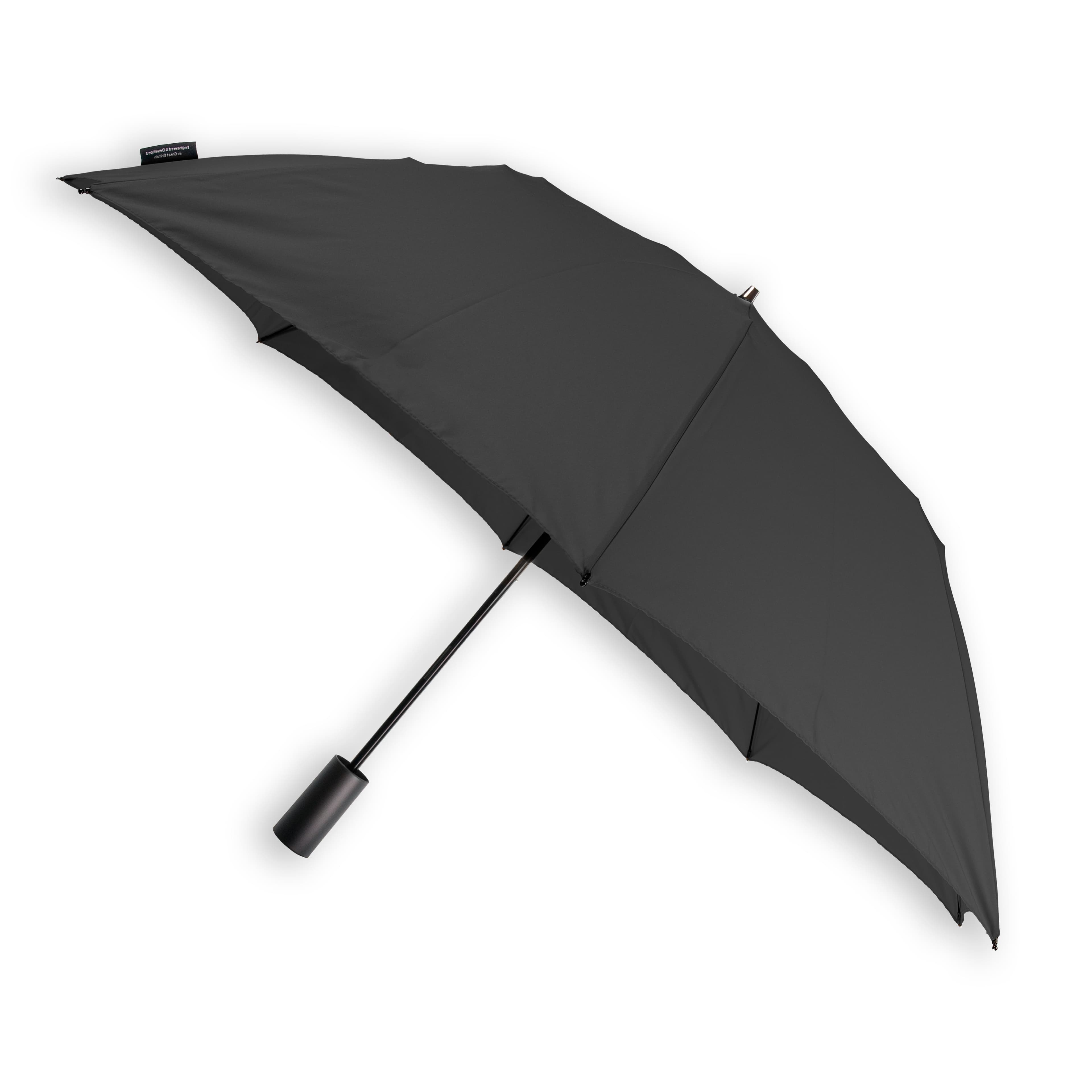 Black Reverse Folding Compact Plus Umbrella Small - Compact Plus KAZbrella