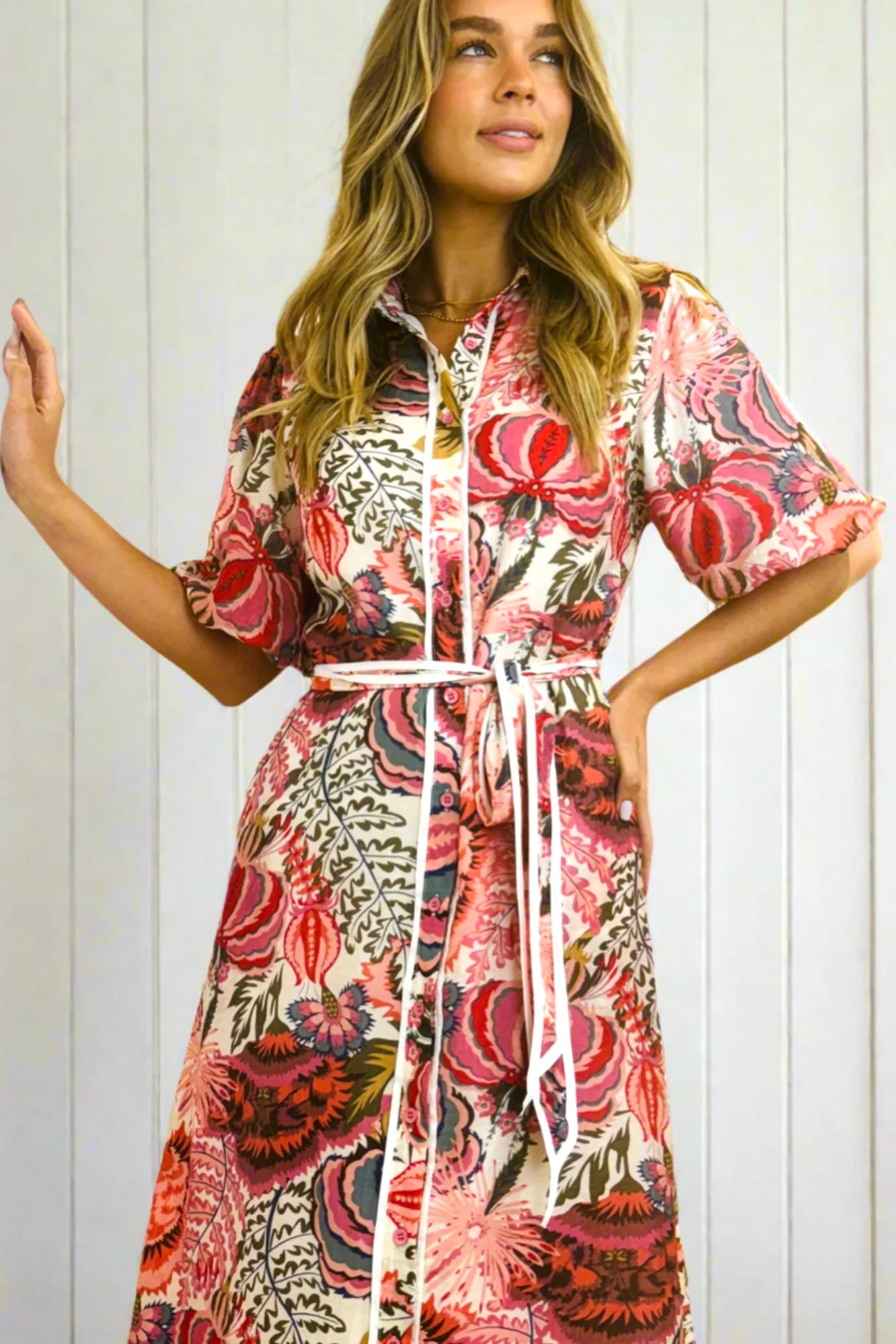 Leah Floral Print Dress
